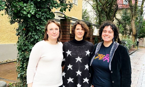 Das Orga-Team, von links, Lena, Michaela und Carmen, Equal Care Day