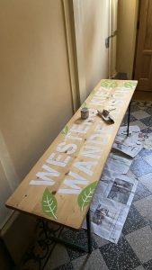 Der Wandertisch noch in Arbeit ... 