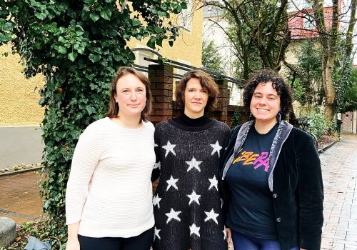 Das Orga-Team, von links, Lena, Michaela und Carmen, Equal Care Day