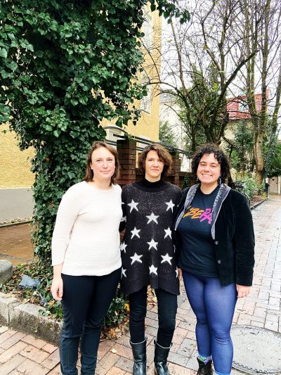 Das Orga-Team, von links, Lena, Michaela und Carmen, Equal Care Day