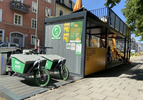 Mobilitätsstation im Rahmen des Westendkiez