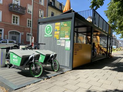 Mobilitätsstation im Rahmen des Westendkiez